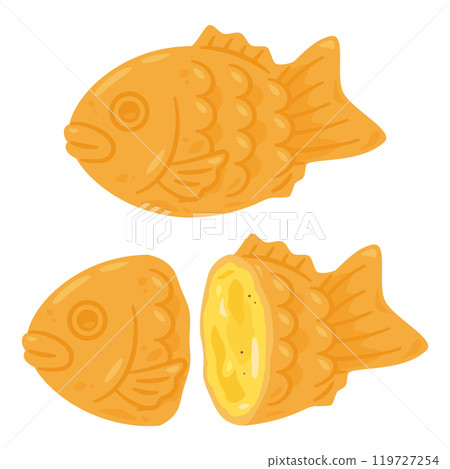 Custard cream filled Taiyaki set 1 119727254