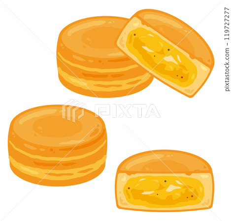 Imagawayaki set with custard cream Imagawayaki set with custard cream 119727277