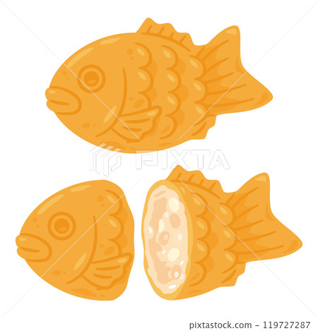 Taiyaki set with white bean paste 119727287