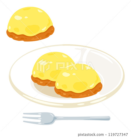 Lemon cake set on a plate Lemon cake set on a plate 119727347
