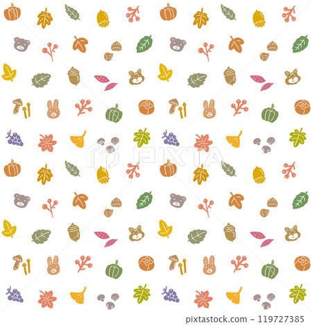 Colorful autumn icon background material 119727385