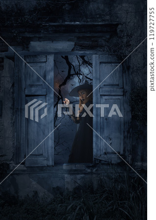 Halloween mystery concept 119727755