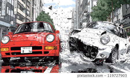 城市發生車禍 119727903