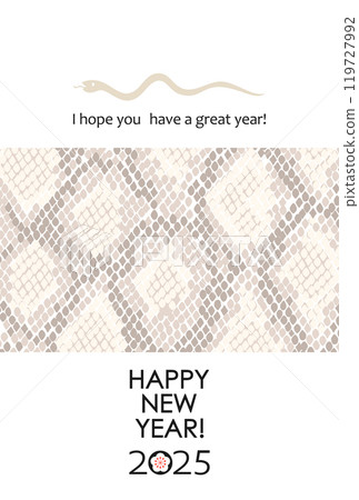 2025蛇年Python圖案插畫新年卡片 119727992