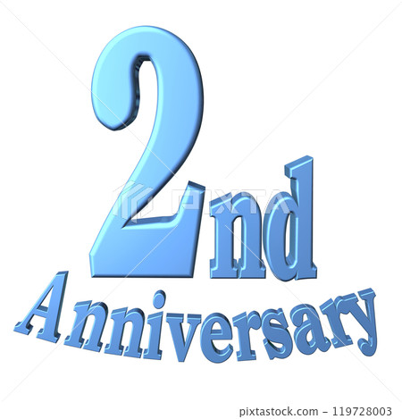 3DCG characters "2nd Anniversary/2nd anniversary" blue, blue 119728003