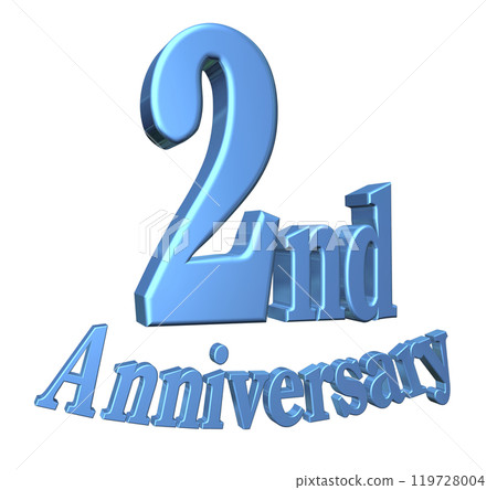 3DCG characters "2nd Anniversary/2nd anniversary" blue, blue 119728004