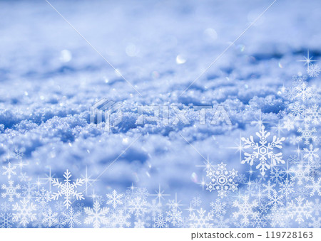 結合雪照片和插圖的背景資料 結合雪照片和插圖的背景資料 119728163