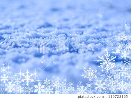 結合雪照片和插圖的背景資料 結合雪照片和插圖的背景資料 119728165