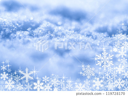 結合雪照片和插圖的背景資料 119728170