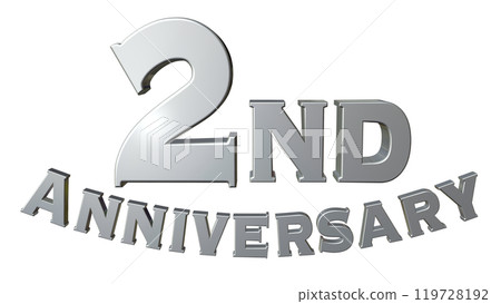 3DCG characters "2nd Anniversary/2nd anniversary" silver, silver 3DCG characters "2nd Anniversary/2nd anniversary" silver, silver 119728192