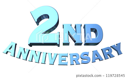 3DCG characters "2nd Anniversary/2nd anniversary" blue, blue 119728545