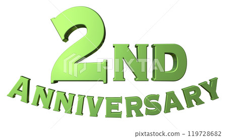 3DCG characters "2nd Anniversary/2nd anniversary" green, green 3DCG characters "2nd Anniversary/2nd anniversary" green, green 119728682