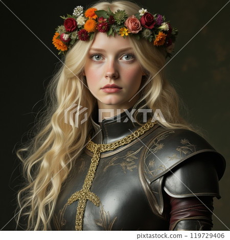 Girl in a wreath. 119729406