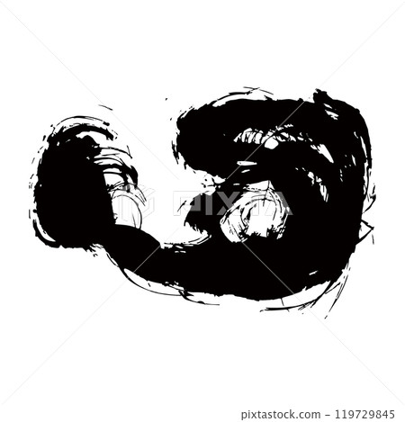 簡單的波 sumi-e 插畫素材向量 簡單的波 sumi-e 插畫素材向量 119729845