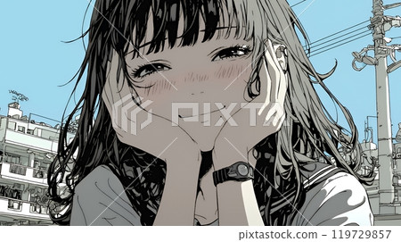 帶著燦爛笑容的年輕女子 119729857