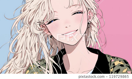 A young woman with a lot of smiles 119729865