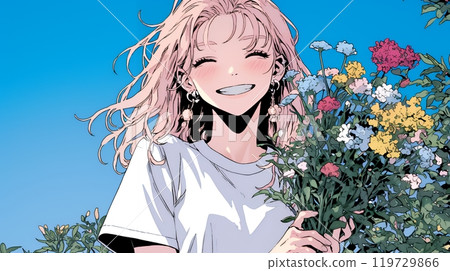 A young woman with a lot of smiles A young woman with a lot of smiles 119729866