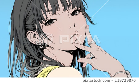 Young woman blowing a kiss 119729876