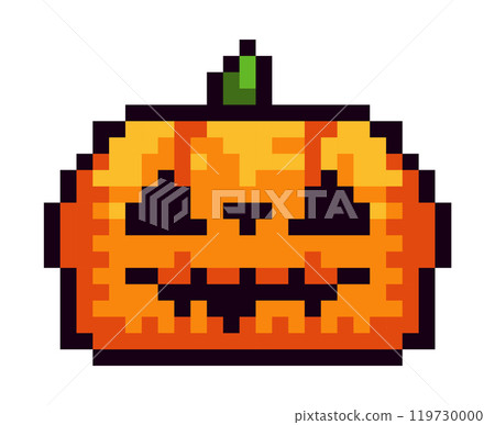 Halloween pumpkin in pixel art Halloween pumpkin in pixel art 119730000