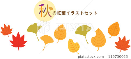 秋天的樹葉插圖集 119730023