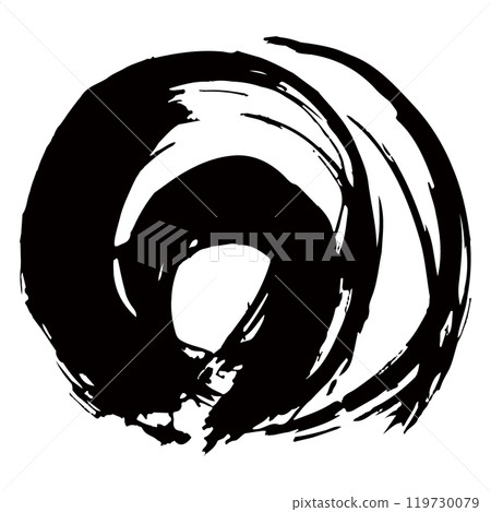 簡單的波 sumi-e 插畫素材向量 119730079