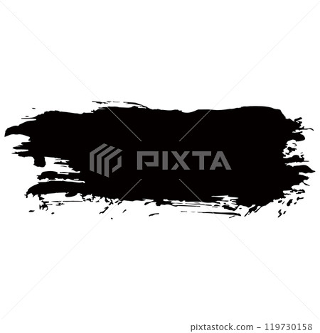 Japanese style material, illustration set of lines drawn with a brush, vector 119730158