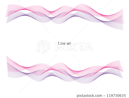 Background material A frame design with smooth curves that are soothing like a clear breeze Vector 119730635