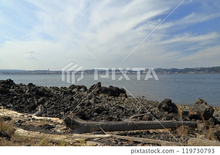 Autumn lava Nagisa promenade scenery Autumn lava Nagisa promenade scenery 119730793