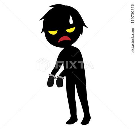 抓獲壞人形像素材 119730856