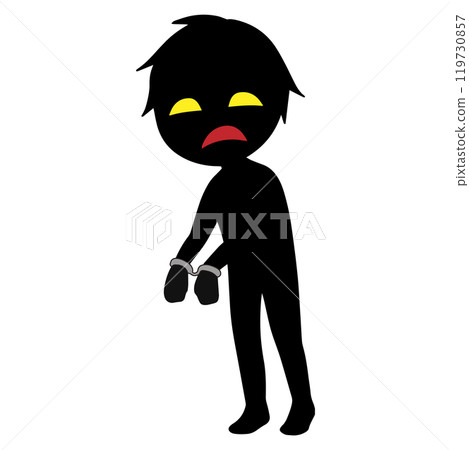 抓獲壞人形像素材 119730857