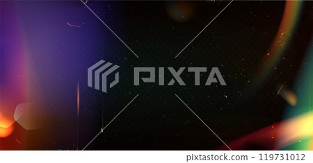 Old film effect. Noise and light leak overlay 119731012