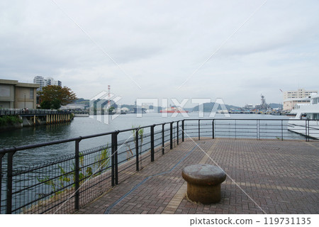 Yokosuka City, a naval port and base town 119731135