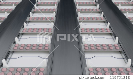 大量生產平板電腦的工廠生產線圖片 119731218