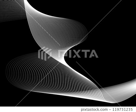 Technology wave background material white line 119731235