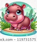 Squishy Pygmy Hippopotamus 119731575