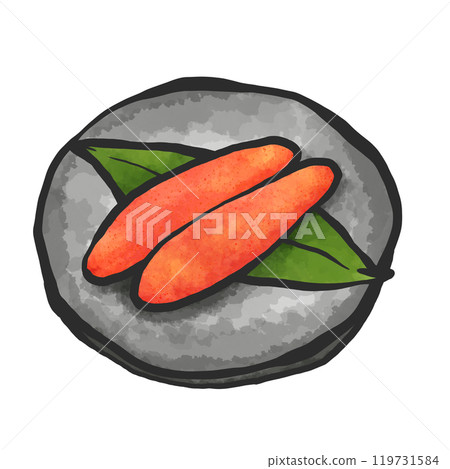 Mentaiko hand-drawn illustration 119731584
