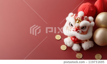 Vibrant Chinese New Year with Iconic Red and Gold 119731695