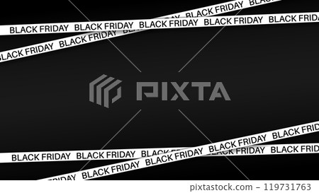 3d red ribbons for Black Friday sale on dark brick wall background. Crossed ribbons. Graphic elements for big sale. Vector illustration. 3d red ribbons for Black Friday sale on dark brick wall background. Crossed ribbons. Graphic elements for big sale. Vector illustration. 119731763