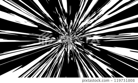 Speed burst background. Manga comic effect. Black speed lines on white background.Speed rays comic manga impact. 119731808