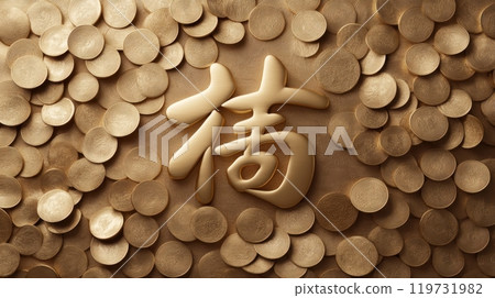 Traditional Chinese Calligraphy Symbolizing Fortune and Prosperity Traditional Chinese Calligraphy Symbolizing Fortune and Prosperity 119731982
