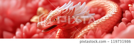Vibrant Dragon Snake Dance Celebrating Lunar New Year Festival Vibrant Dragon Snake Dance Celebrating Lunar New Year Festival 119731986