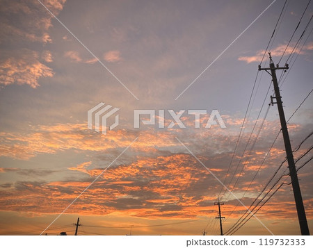 Clouds dyed in sunset Clouds dyed in sunset 119732333