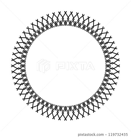 Radial Pattern for Circle Frame. Round Design Element. 119732435