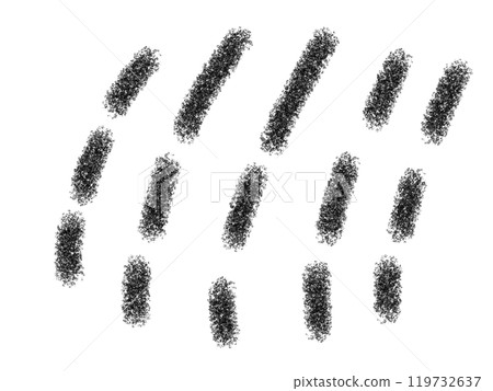 Pencil-style dotted line drawing illustration 119732637