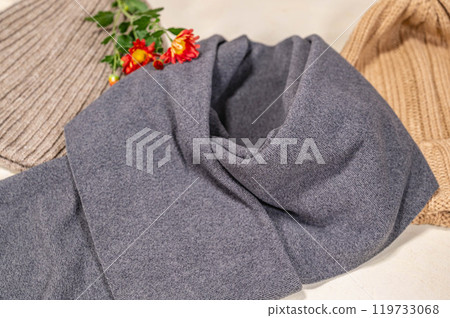 Winter gifts: scarves and hats Winter gifts: scarves and hats 119733068