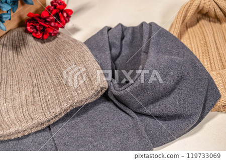Winter gift: knitted hat and scarf Winter gift: knitted hat and scarf 119733069