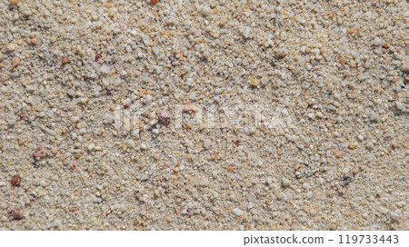 Beach coarse white sand texture and backdrop. 119733443