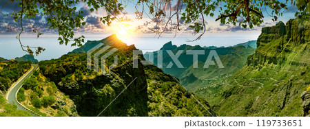 Scenery valley in Spain.Nature landscape.Travel adventures and outdoor. 119733651