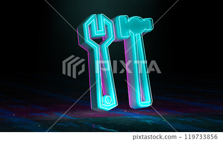 Technical Support Customer Service 3d illustration. Technical Support Customer Service 3d illustration. 119733856