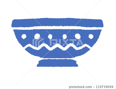 Decorative Bowl Silhouette Vector Illustration 119734049